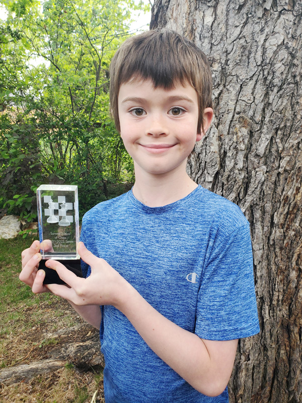 Chess Kid Wins Trophy