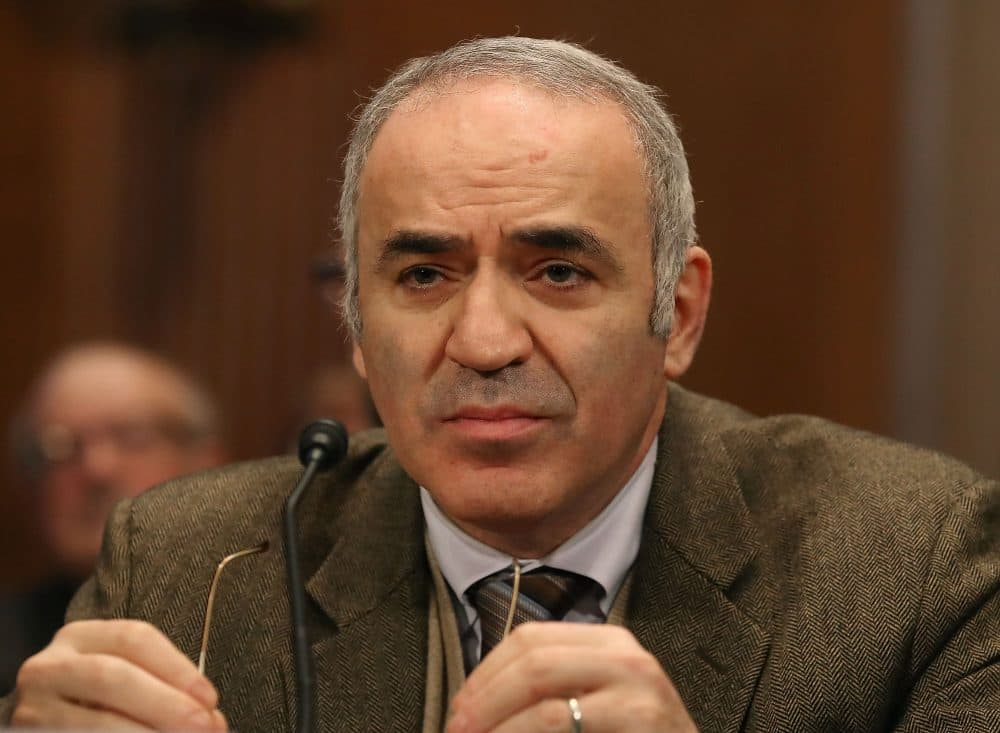 Garry Kasparov giving speech "Trump White House 'Threatening The Very Foundation Of This Republic,' Garry Kasparov Says | Here & Now"