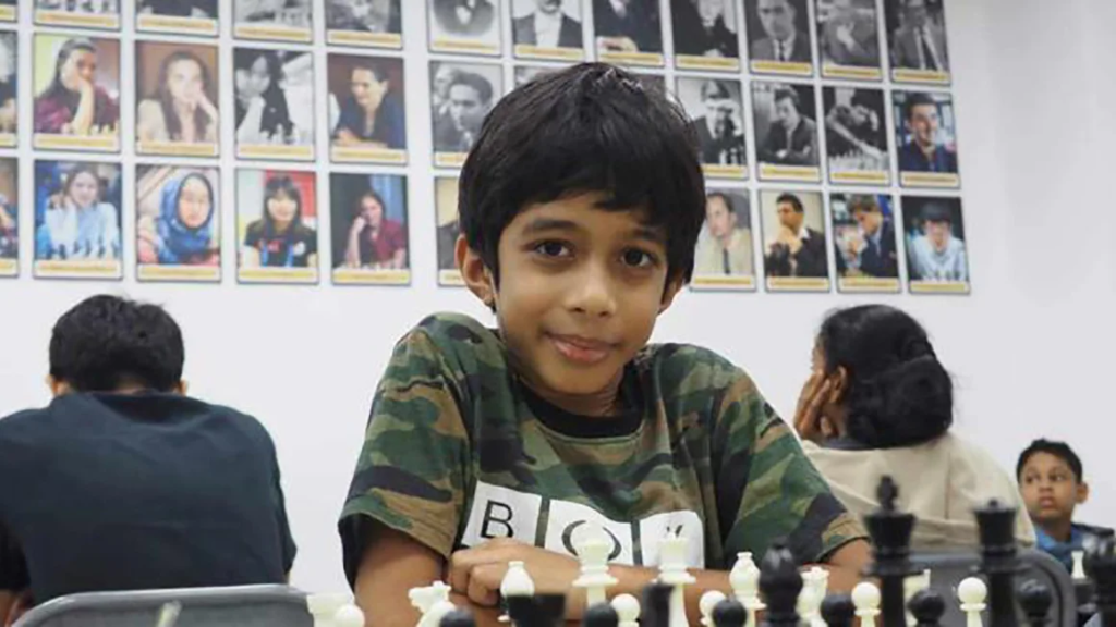Ashwath Kaushik became the youngest player to beat a chess grandmaster during a classical tournament. Carleton Lim/Singapore Chess Federation