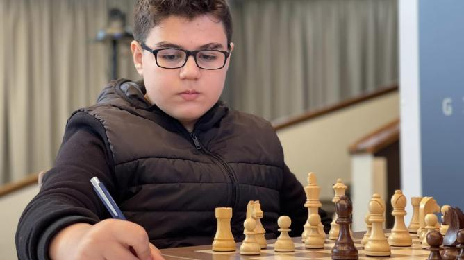 12-year-old Yagiz Kaan Erdogmus from Turkey is set to become the world's youngest grandmaster. Photo: Angelika Valkova/GRENKE Chess.
