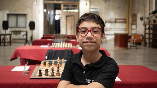 Faustino Oro, just 11 years old, is well on track to becoming a grandmaster. Photo: Mar Melero Muela.