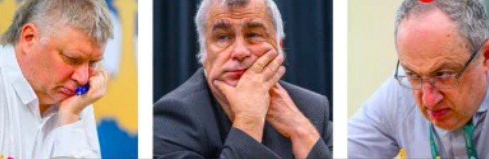 (L to R) Alexei Shirov, Vasyl Ivanchuk and Boris Gelfand at the FIDE Grand Swiss chess tournament in Samarkand. (PHOTOS: FIDE via Michal Walusza)