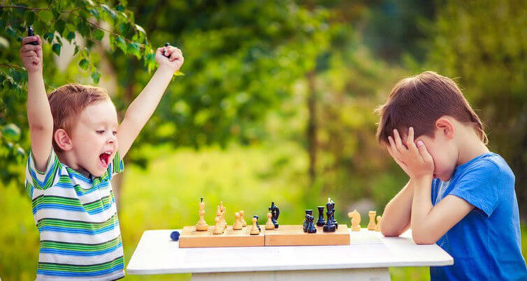 Kids playing chess